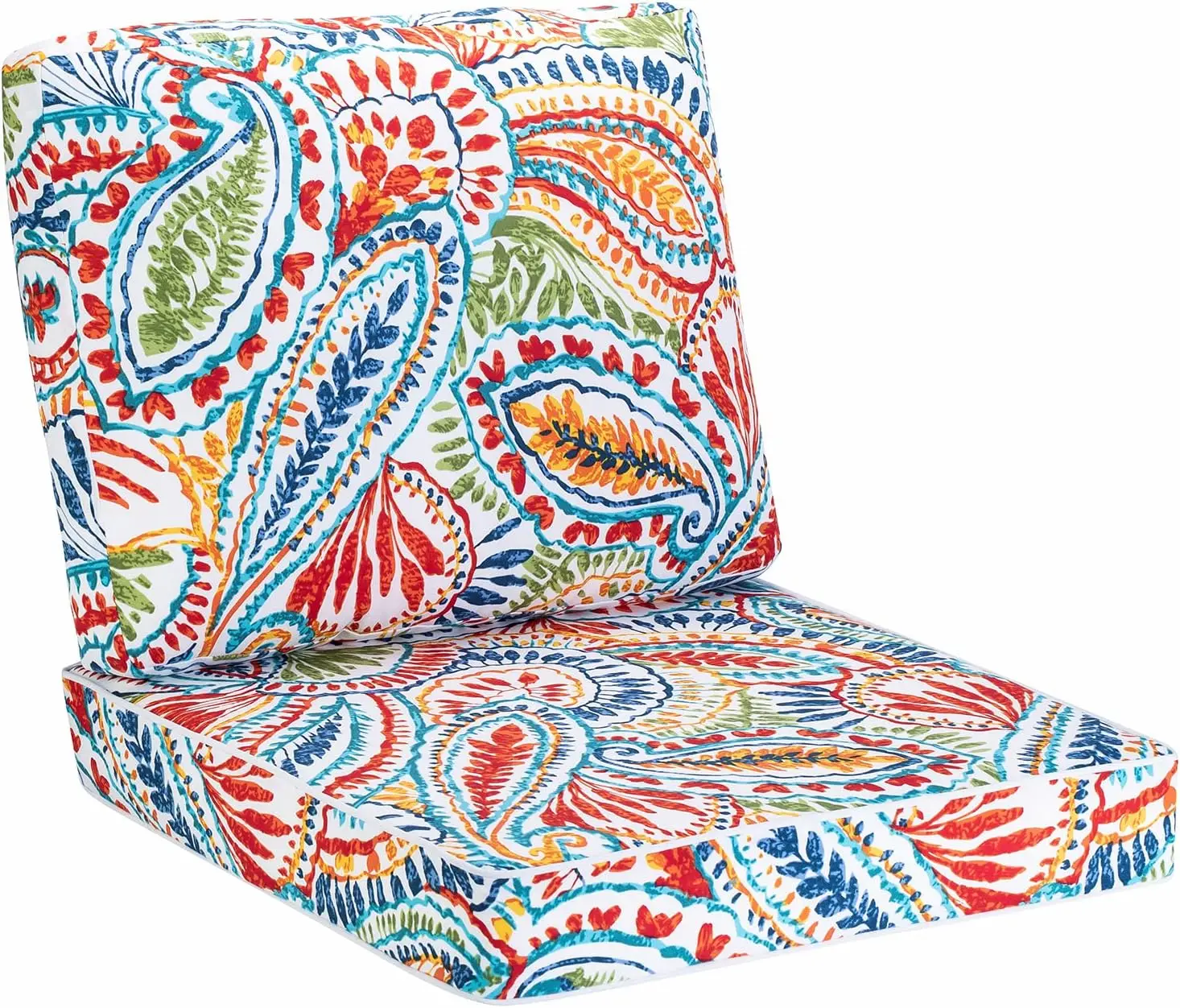 

Outdoor Deep Seat Chair Cushions Set 22x22 Inch Weather Resistant Patio Furniture Cushions with Ties