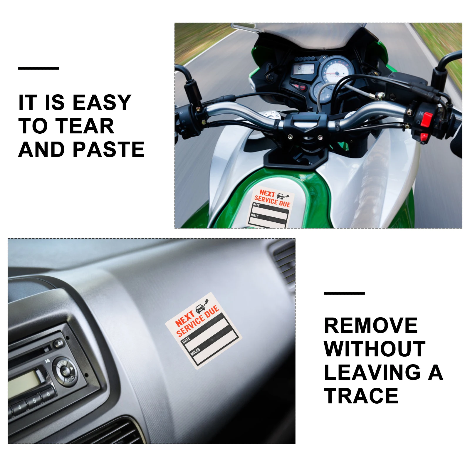 

Service Reminder Stickers Maintenance Labels Adhesive Car Copper Plate Oil Change School Supplies Practical Gifts Removable Auto