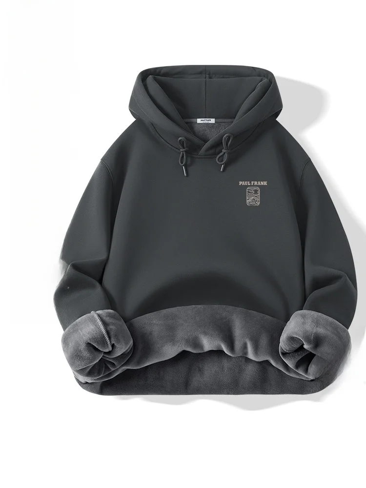 

Heavyweight Fce Lined Hoodie Men's Winter Thiened Warm Casual Sweatirt Youth Trendy Brand Cotton Polyester ...