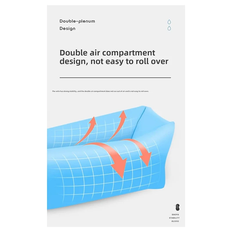 ABVJ-divano gonfiabile: design portatile, impermeabile e a prova di perdite, facile da installare, ideale per la spiaggia nel cortile