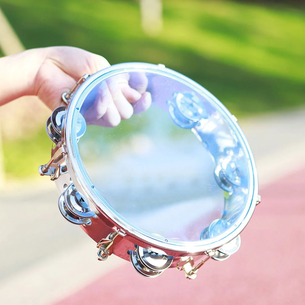 

Percussion Hand Drum 8 Inch Double Row Self-Tuning Musical Instrument for Children Music Development Plaything