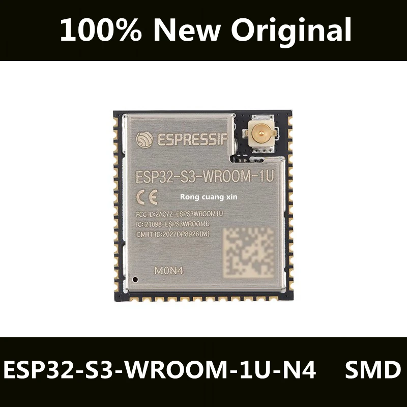 New Original ESP32-S3-WROOM-1U-N4 ESP32-S3-WROOM-1U Wi Fi+Bluetooth 5.0 4MB 32-bit Dual Core MCU Module