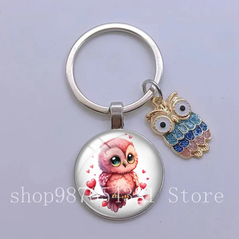 DIY Cute Keychain Owl Keyring Night Owl Keychain Animal Gift Ladies Men Handbag Accessories Car Keys Handmade Jewelry