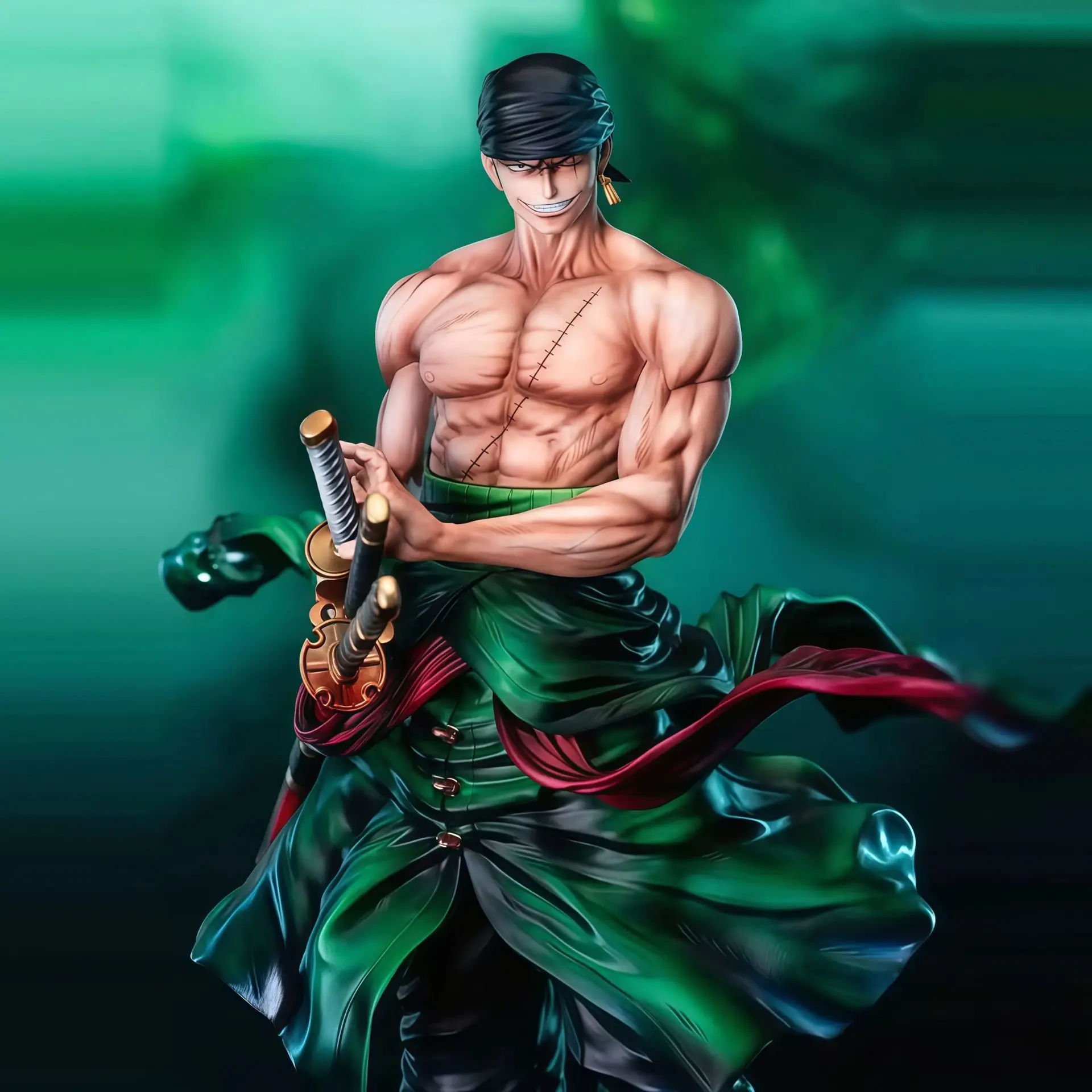 

28cm One Piece Hot Anime Figure Roronoa Zoro Figure Zoro Figurine PVC Statue Model Dolls Collection Desktop Decoration Toys Gift