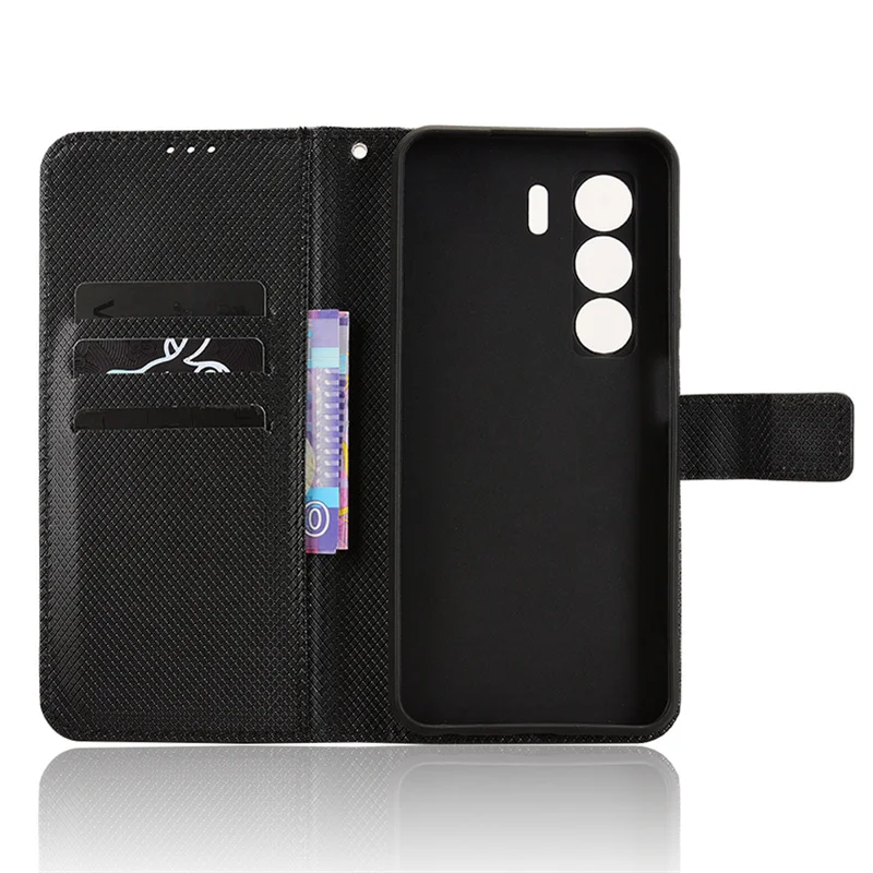 ل Itel Power 70 4G حافظة فليب فاخر الماس نمط الجلد محفظة جلدية غطاء الحبل ل Itel Power 70 4G جراب هاتف