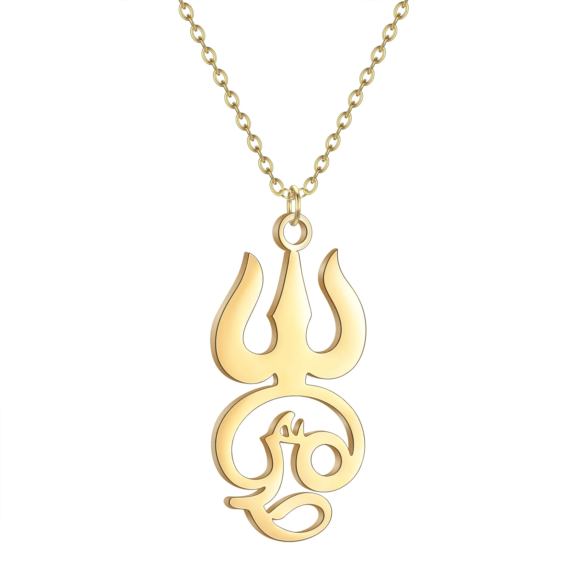 Индия Keb Ом знак кулон ожерелье для женщин символ OM цепочка из нержавеющей стали ожерелья индийские ювелирные изделия традиционные Индия Keb Ом знак кулон ожерелье для женщин символ OM цепочка из нержавеющей стали ожерелья индийские ювелирные изделия традиционные