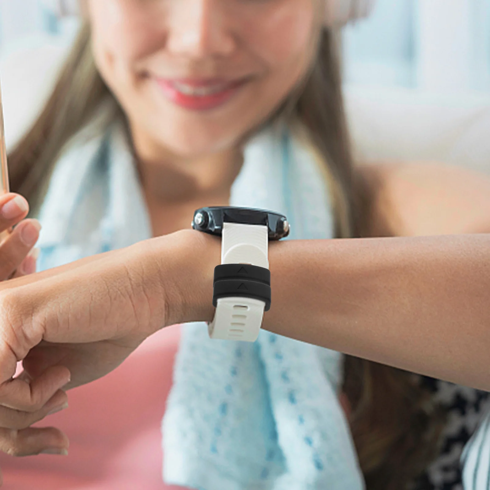 

6pcs Silicone Watch Bands Keeper Soft Durable Replacement For Lost Damaged Strap Loop Retainer Ring Watch Accessories