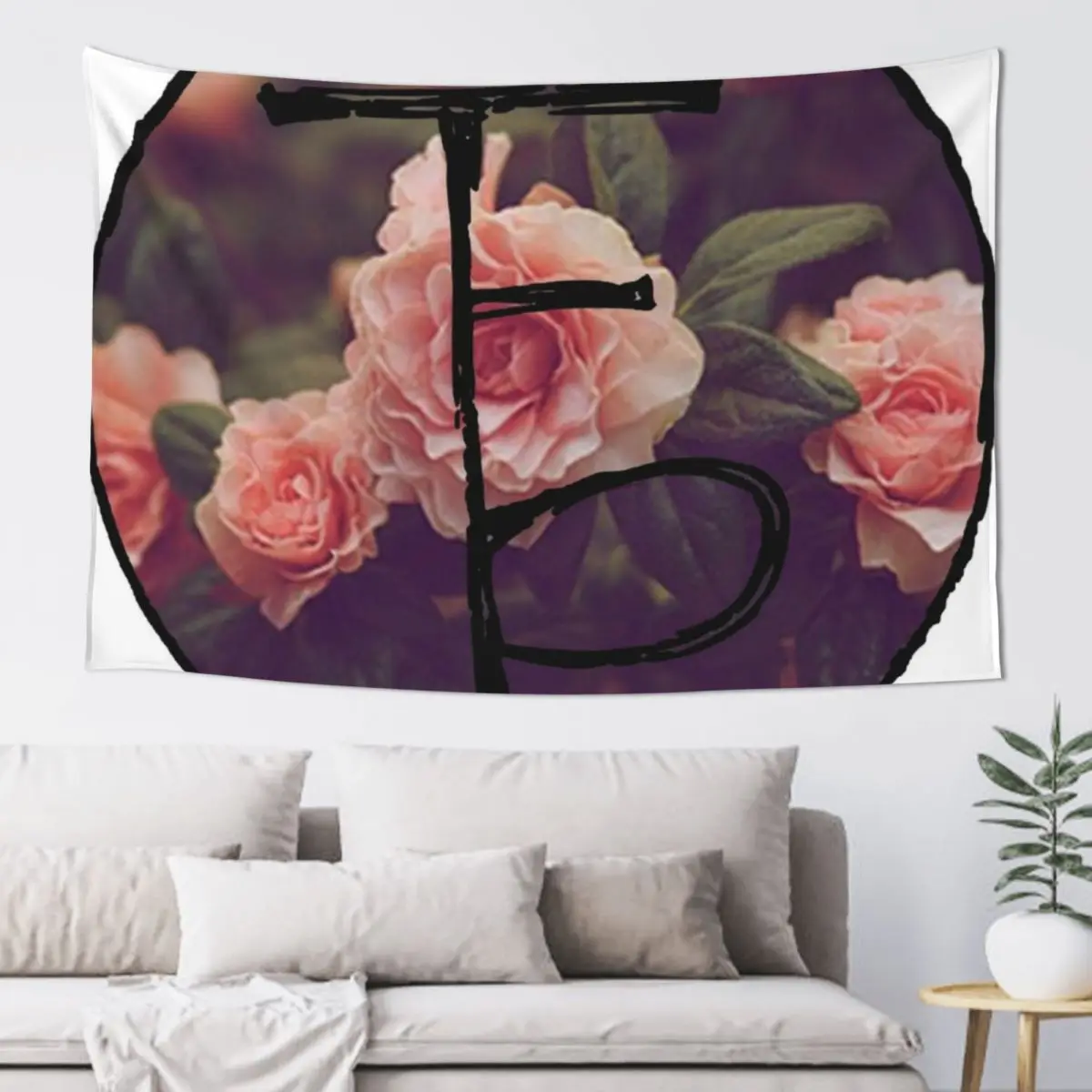 

the front bottoms floral logo Tapestry Aesthetic Room Decoration Room Decor Aesthetic Funny Decorative Wall Murals Tapestry