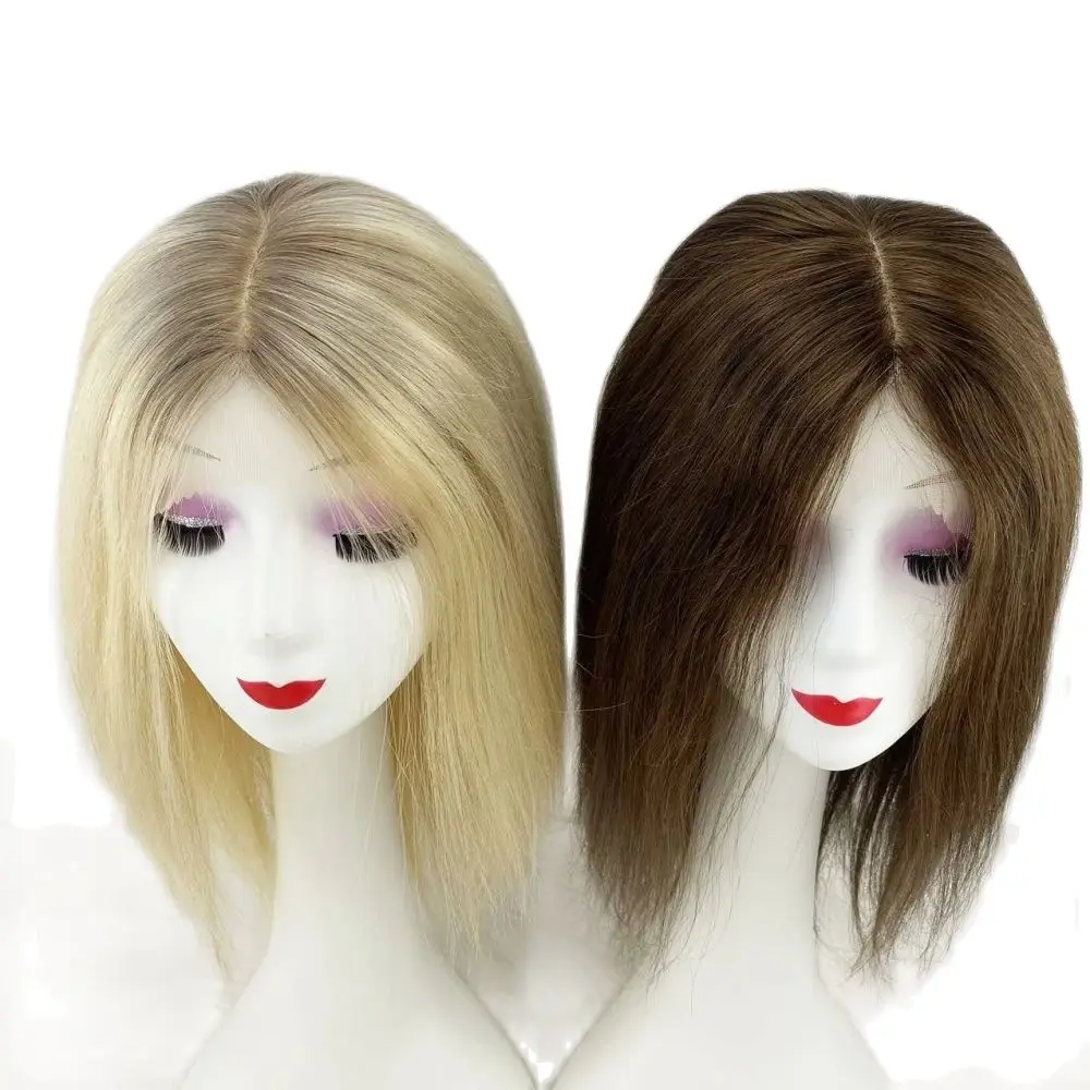 Silk Base Full Lace Wig PU Silicon Around All Hand Tied Medical Wigs Virgin European Human Hair Silk Top Transparent Lace Wigs