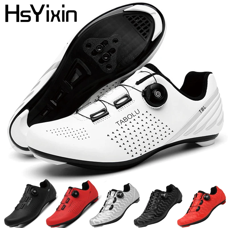 

HsYixin Non-Slip Cycling Shoes for Men And Women Breathable Flat Rubber Bike Sneakers SPD Road Cycling Footwear