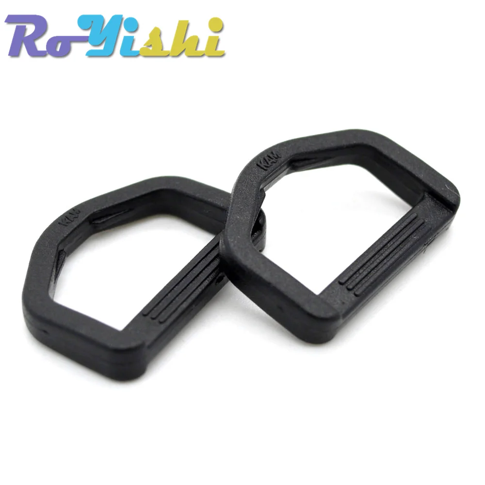 10 Pcs/Pack Plastic D-Ring Webbing Strapping Leather Bag Shirt Craft Black
