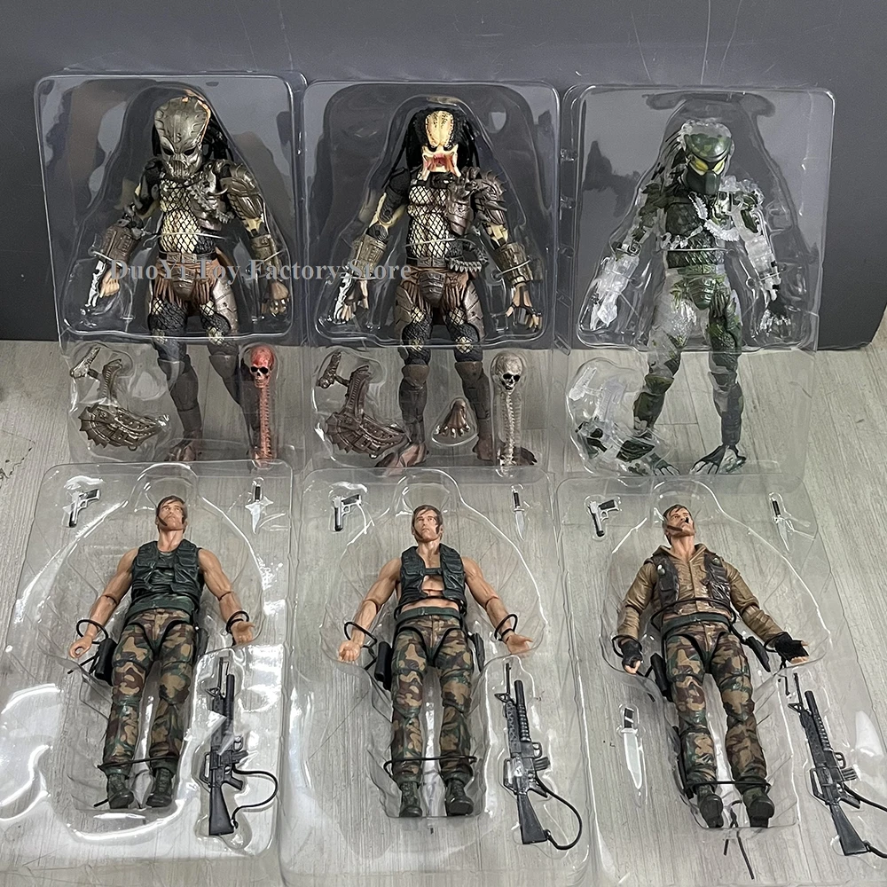 Predator Jungle Extraction Dutch Action Figure Jungle Hunter Masked Encounter Patrol Dutch Disguise Dutch Figure Toy Gifts