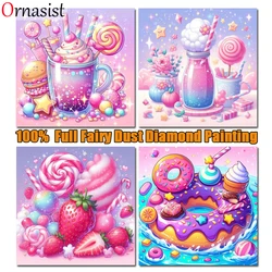 Diamond Painting Ice cream Fairy Dust Drill Embroidery Cartoon Cross Stitch Rhinestones Full Crystal Mosaic Art Donut Home Decor