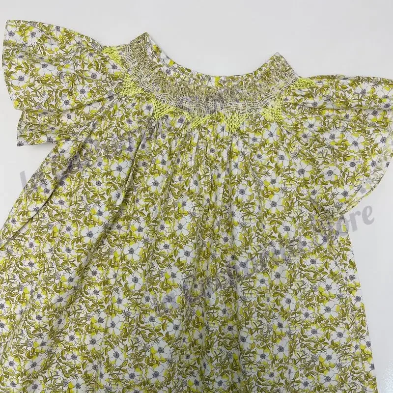 Presale Girls Dress BP One Piece Spring Summer Smock Print 2023 New Kids Baby Clothes Luxury Brand Liberty Dress For Girls