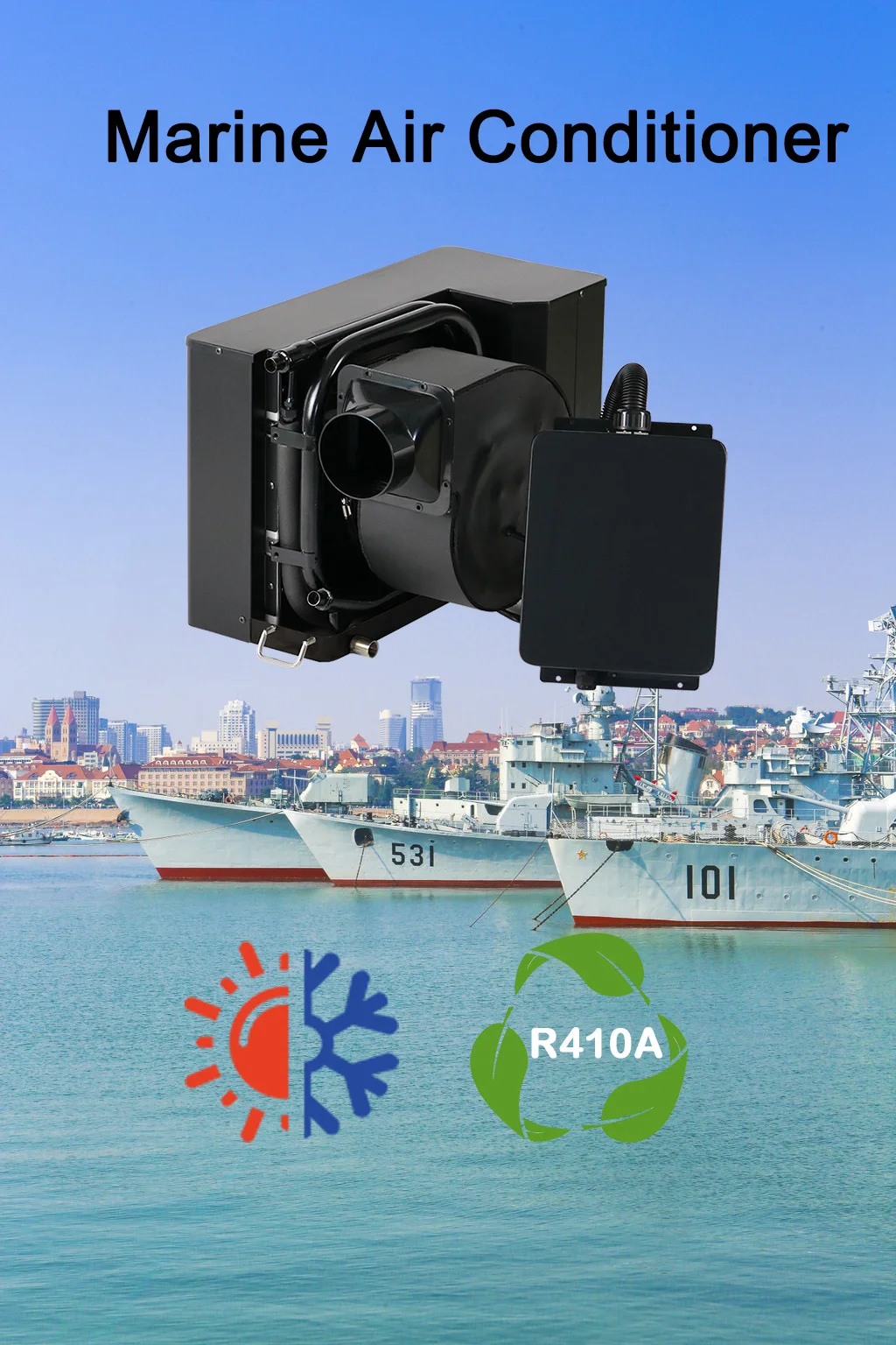 SumAir High Efficiency Combo Cooling Heating Smart Control Mini Self Contained Marine Air Conditioner for Boat