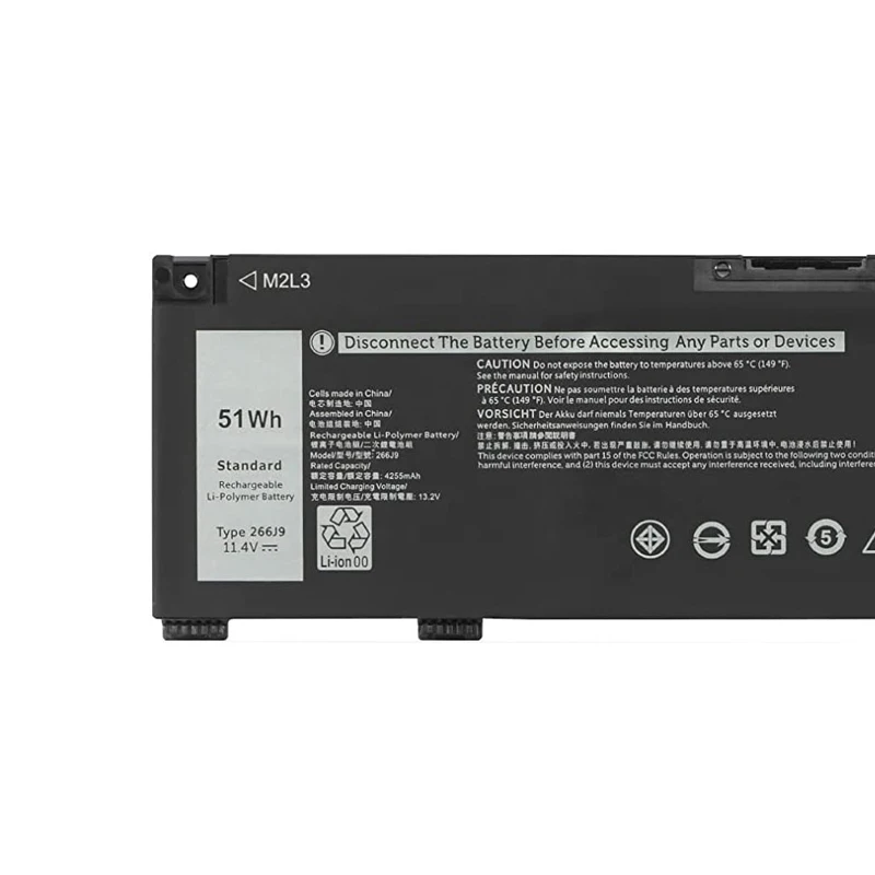 266J9 Laptop Battery for Dell G3 3790 3590 3779 G5 5587 5590 Ins 15PR-1545W 1548BR 1645W 1648BR 1742BR 1742W 1748BR 11.4V 51Wh