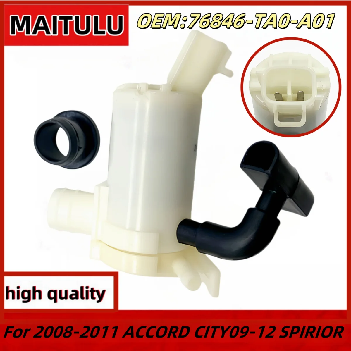 

Wiper Front Windshield Windscreen Wiper Washer Pump Motor with Grommet For 2008-2011 ACCORD CITY09-12 SPIRIOR 76846TA0A01