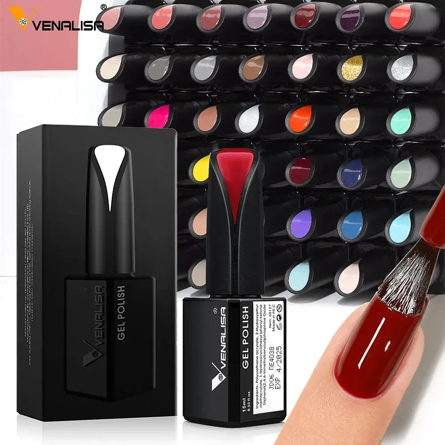 Venalisa 15ml Matt Top Coat Gel Varnish - Full Coverage Semi-Permanent Nail Gel Lacquer Pigment for Professional Nail Art