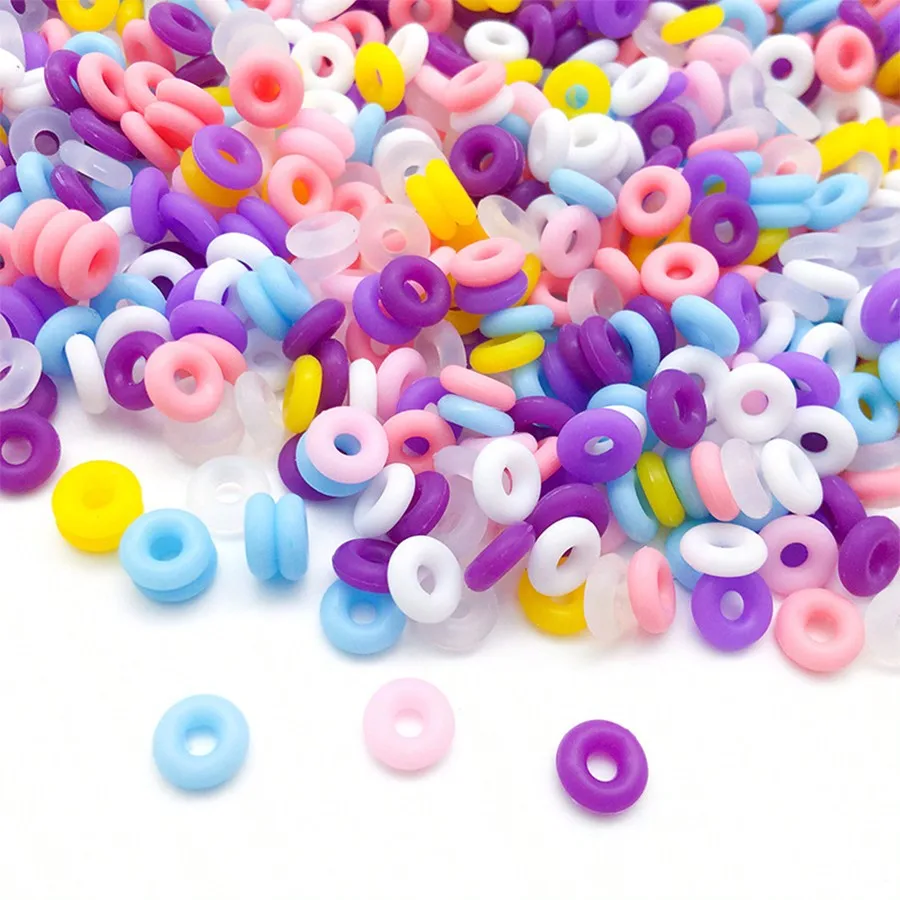 100/300pcs Silicone Rubber Stopper Rings Clear Rubber O Rings Rubber Spacer Beads For DIY  Fashion Jewelry Making Accessories