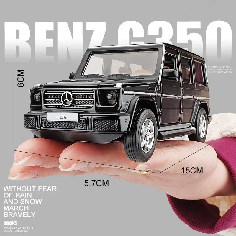 Modelo de coche de aleación mercedes-benz G350 G350D 1:32, colección de regalo con luz de sonido extraíble, modelo de juguete fundido a presión