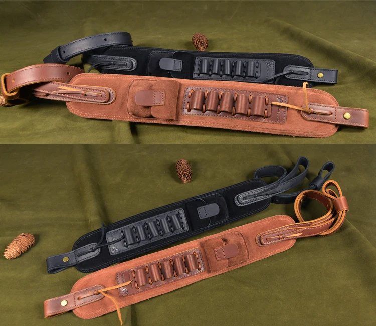 Soft Suede Leather Gun Sling & Strap Hunting  Rifle Shotgun Belt .30/30 .308 .22LR 12GA 16GA 20GA .348