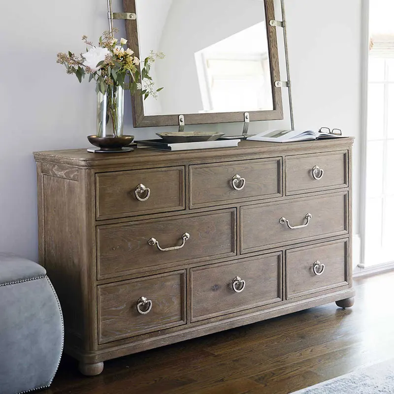 

Solid wood small apartment storage cabinet living room drawer side cabinet