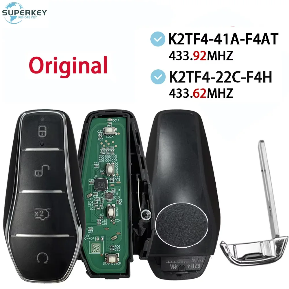 

SUPERKEY K2TF4-41A-F4AT OEM For BYD Qin PLUS Yuan PLUS SONG DM-i Qin PLUS EV Dolphin ID46 Chip Smart Remote Car Key