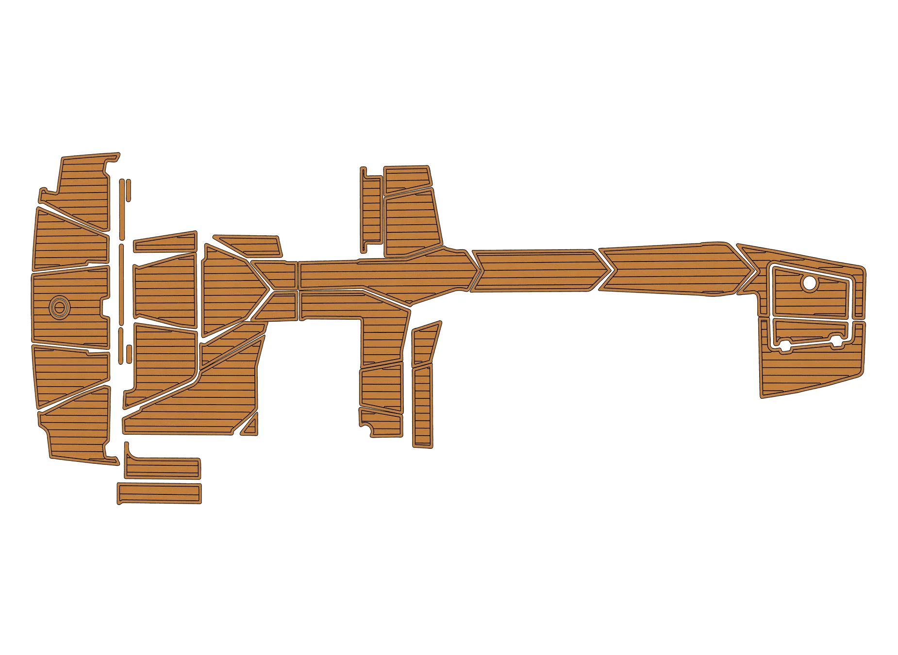 

Нескользящий коврик из морского искусственного тикового EVA - 2018-2021 Самоклеящаяся подкладка Monterey 378 SE 1/4 дюйма (6 мм) для лодочной палубы для кокпита и палубы