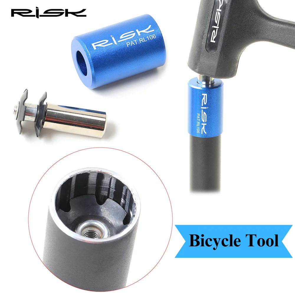 RISK Bicycle Front Fork Headset Press-in Tool Installer Star Nut Setting Installing Set for MTB Road Bike Steel Repair Tools