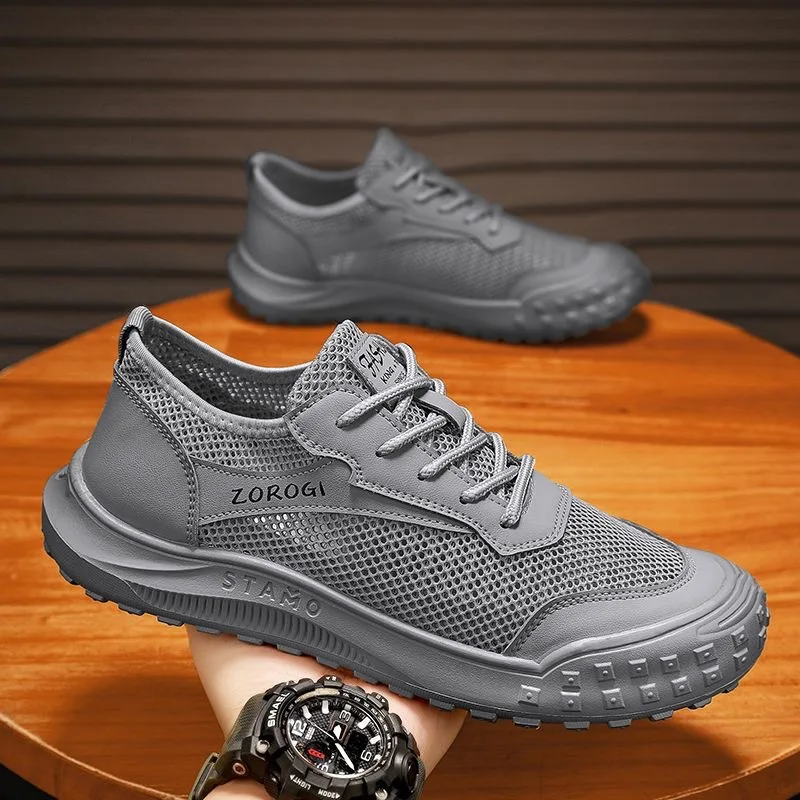 2024 Summer Breahable Men Shoes Casual Sneakers Waterproof Men Outdoor Shoes Mesh Non-slip Sole Mesh Walking Shoe Man Zapatos