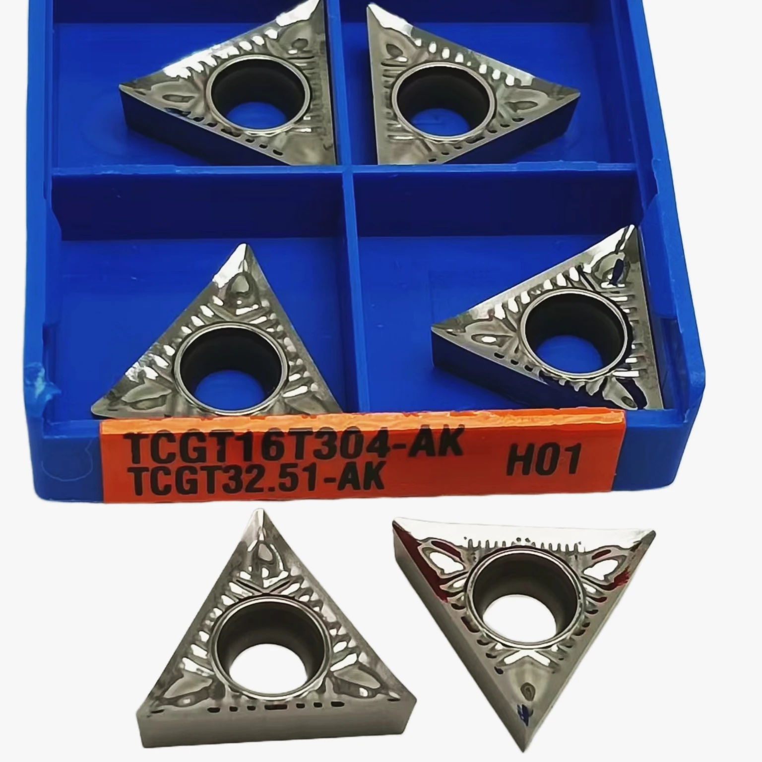 Herramienta de corte de carburo CNC, torno de Metal de torneado de aluminio, 10 piezas, TCGT16T302, TCGT16T304, TCGT16T308