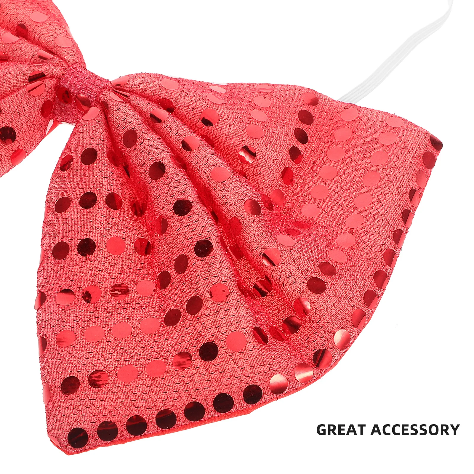 كبير أحمر سباركلي الترتر ربطة القوس فيونكة مبالغ فيها كرنفال حفلة تنكرية زي ملحق لأداء المرحلة الترتر الشعر القوس #6