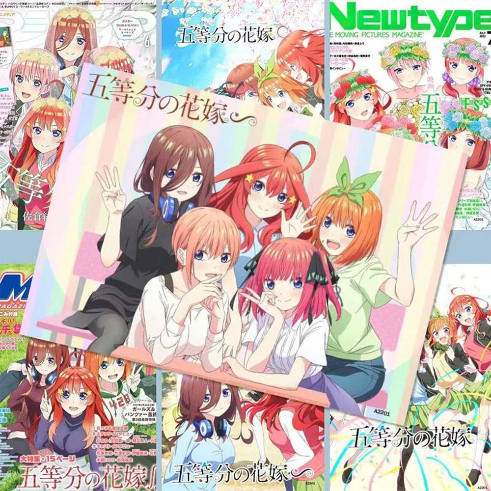 5/10pcs The Quintessential Quintuplets Poster Stickers Nakano Ichika Nino Miku Yotsuba Itsuki Sticker Kawaii Girls Anime Decal