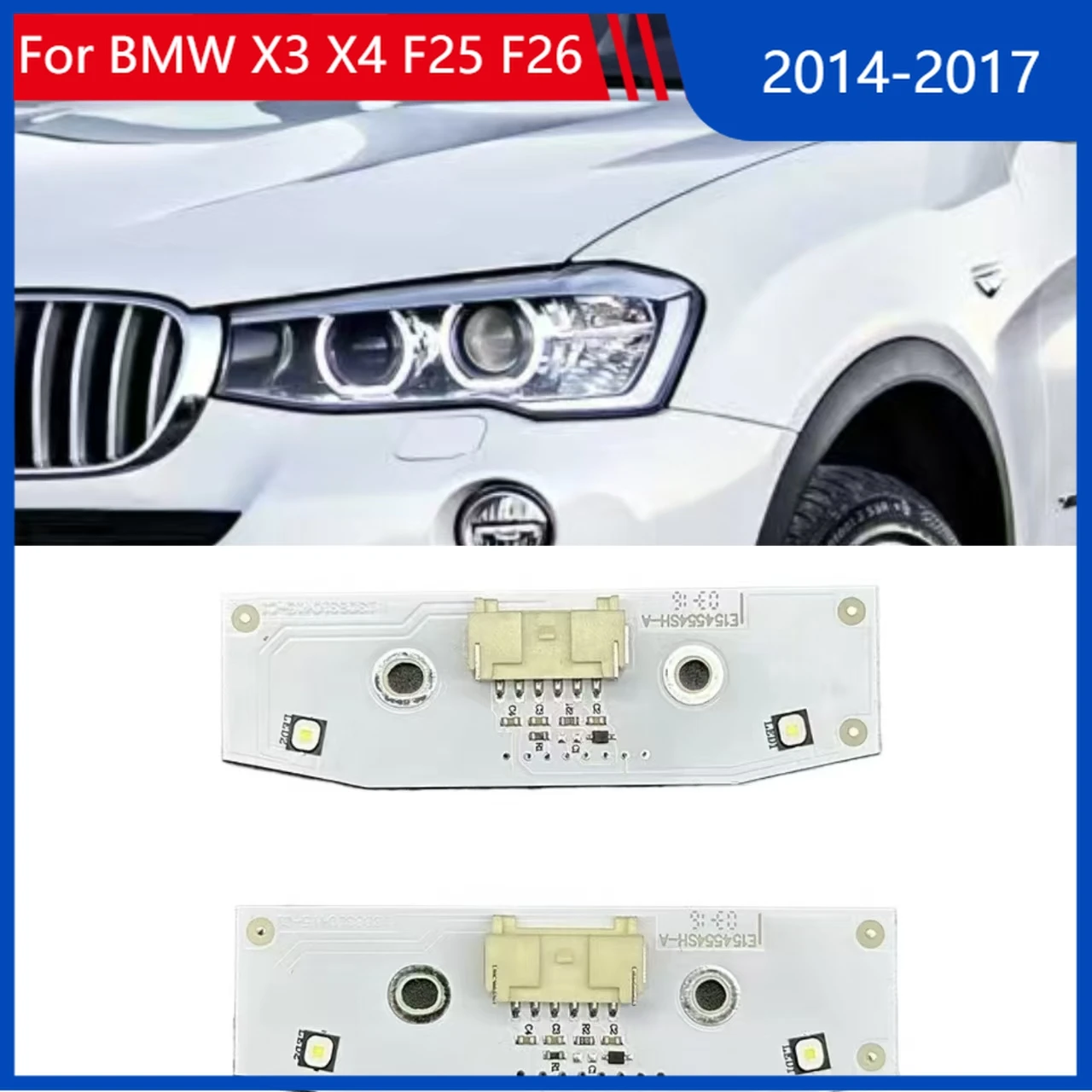 

White/Yellow Headlights Light Angel Eyes chip Car Headlights DRL Chip Light Source Board Chip For BMW X3 X4 F25 F26 2014-2017