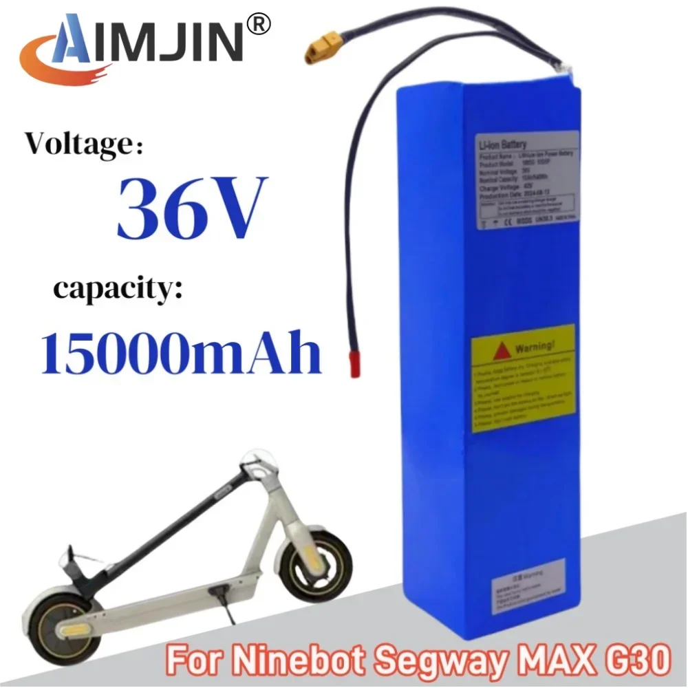 

36V 15000mAh 18650 Li-ion Battery Pack, For Segway Ninebot MAX G30 Electric Scooter Special Battery