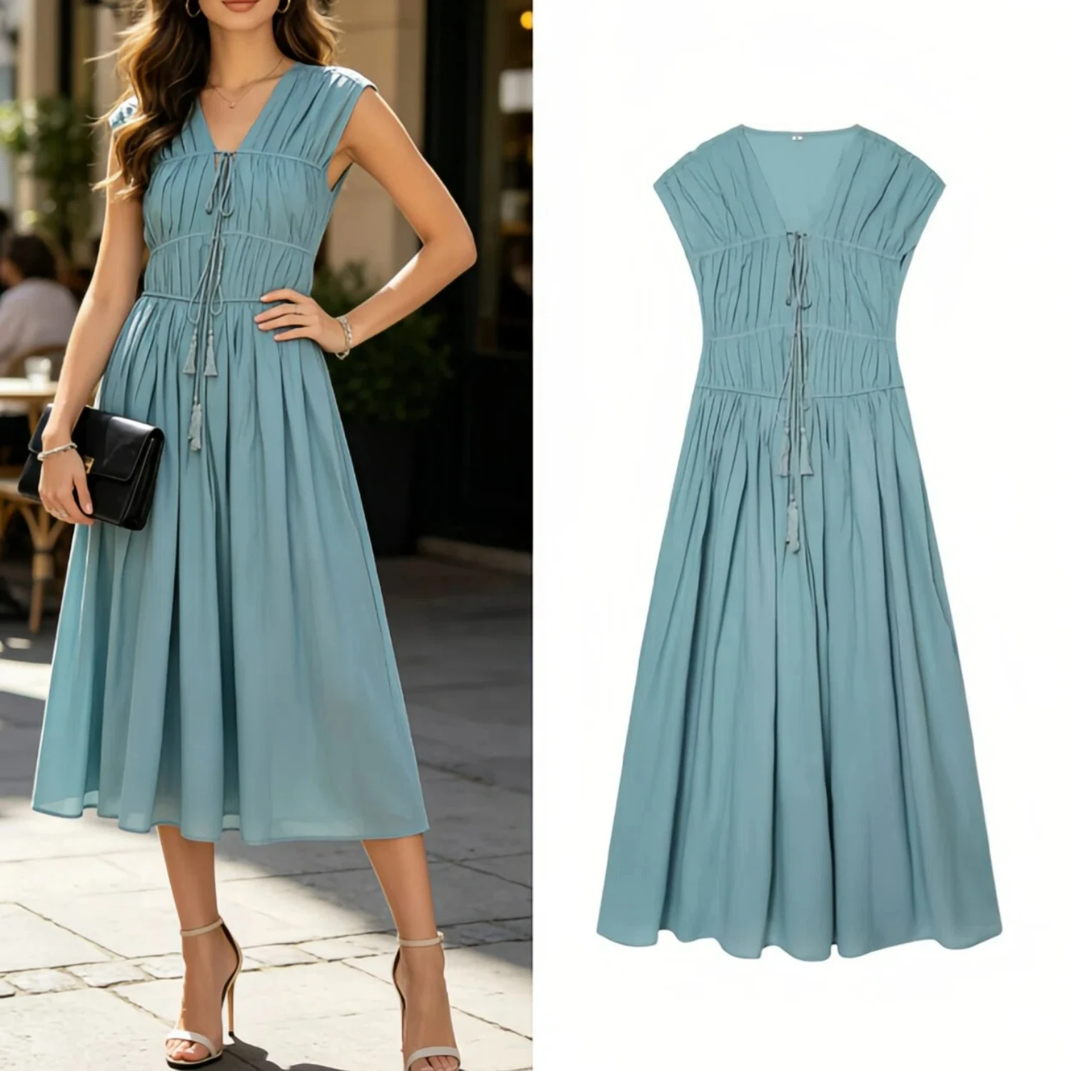 New Style Women's Leisure Long Dress Summer 2026 Simple Commuting Elegant Street Youth Holiday Dress Fashion Chic Daily