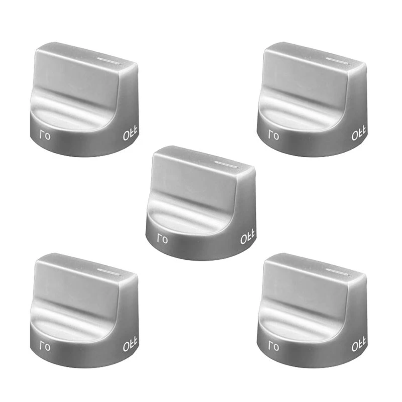 ABUD-Gas Range Burner Control Knobs Replacement 5 Pcs Metal W11239985 For Whirlpool Stove Knobs Model WFG525S0HD0