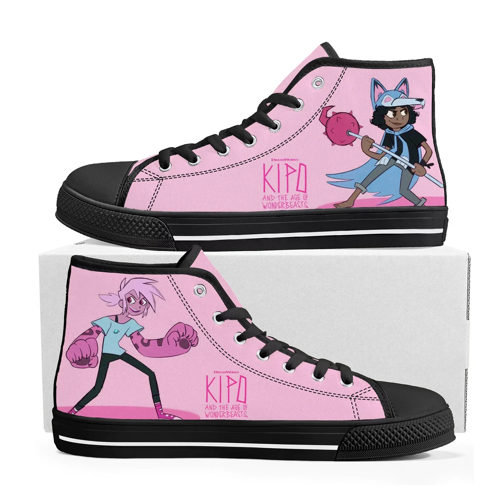 

Высокие кеды Kipo And The Age Of Wonderbeasts для мужчин, женщин и подростков, высококачественные кеды из канваса, повседневная обувь в стиле аниме, изготовленная на заказ