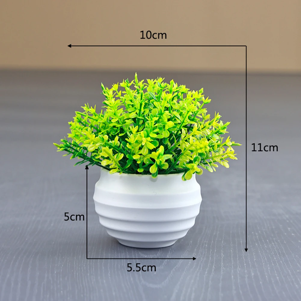 Fake Plants In Pot Plastic Artificial Flowers For Indoor Outdoor Tabletop Decor Realistic Faux Greenery Arrangement