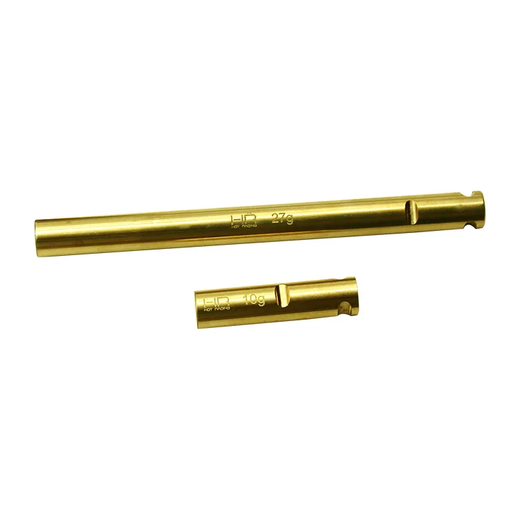 Hot Racing brass axle tube weights for Axial RYFT