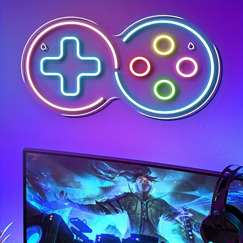 Cyber Handle Neon Sign, for Hotels, Restaurants, Parties, Bedrooms USB Power Supply, Light Brightness Can Be Adjusted Freely