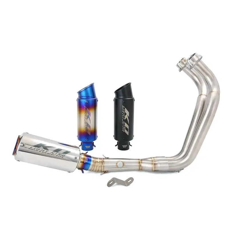 

Slip On For Yamaha YZF-R7 MT-07 2021-2024 FZ07 2022 2023 Motorcycle Exhaust System Front Link Pipe Muffler DB Killer Escape