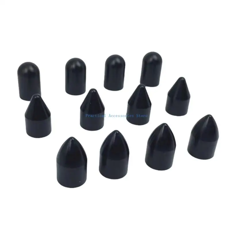 U75E 12 pièces embouts tige débosselage voiture, têtes remplacement, bouchons en plastique, capuchons capuchons