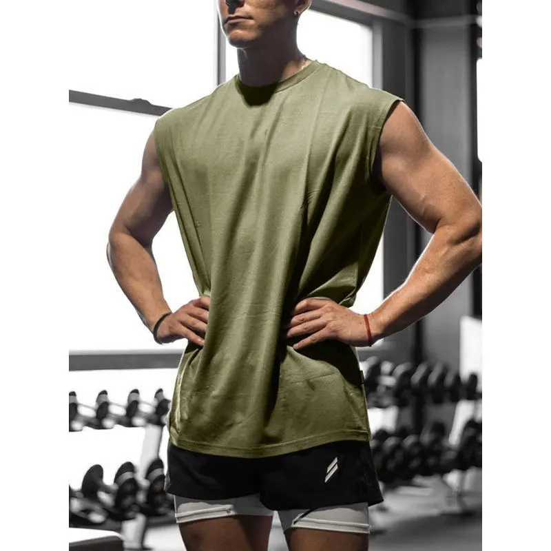 2024 newest Summer Gym Vest High Quality mesh Shirt Sleeveless T-shirts Men Tank Tops basketball running Fitness Sports Vest men