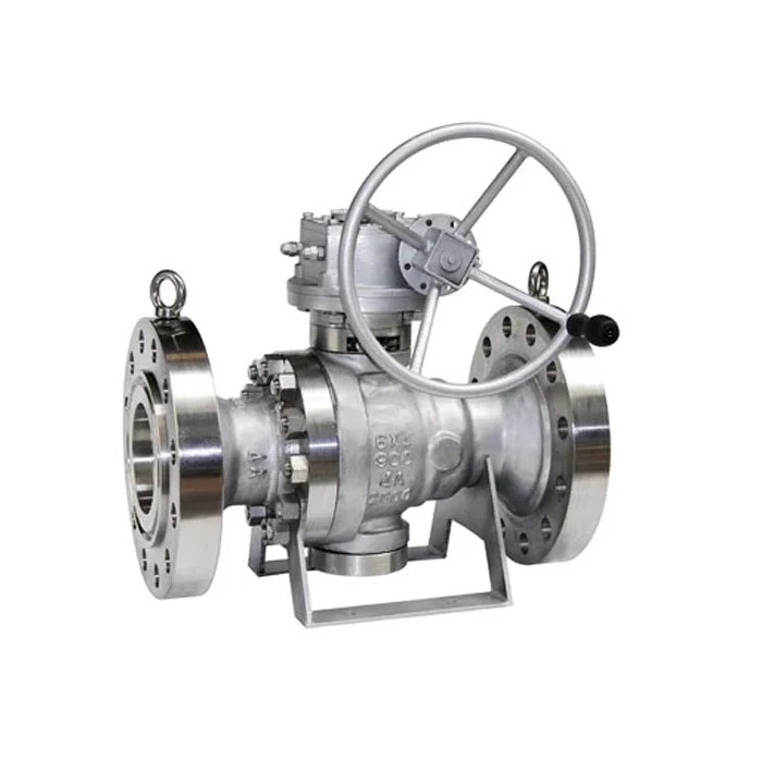 For API 6D 600 High Pressure Flow Master Trunnion Mounted Type Cast Steel Flange RF 12 Inch Ball Valve