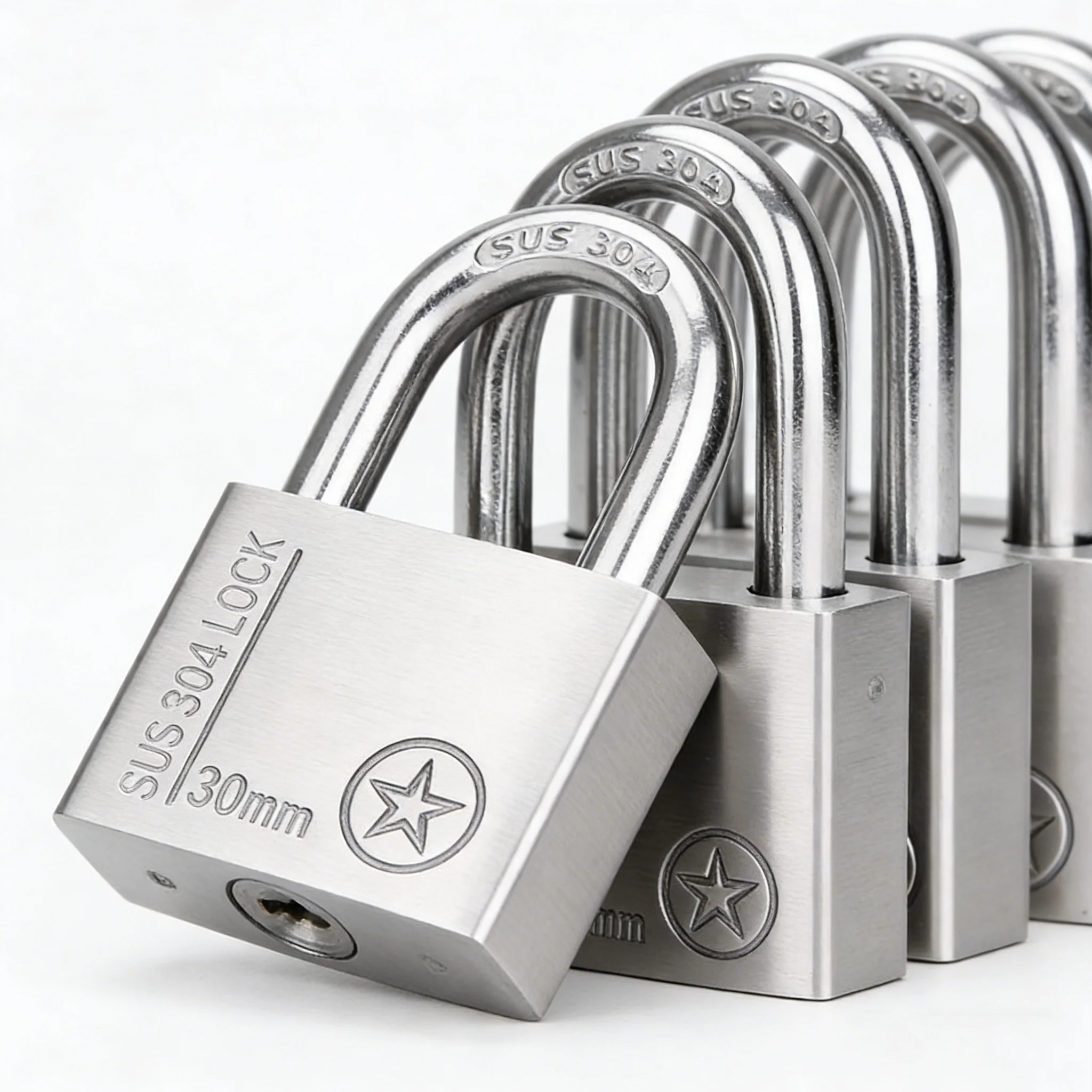 SS304 Padlock Anti-Theft Waterproof Rust-Proof Lock for Cabinet Dormitory Household Outdoor Universal Door