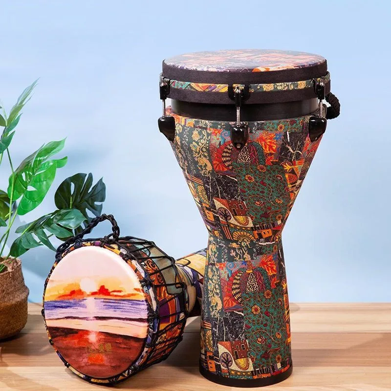 

12-дюймовый барабан Джембе, профессиональные барабаны-черепа для взрослых, 10-дюймовый бубен для детей, начинающих, ударные инструменты ручной работы