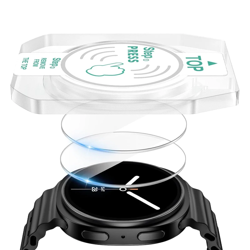 2PCS Tempered Glass For Samsung Galaxy Watch 8 40mm 44mm/8Classic Cover Anti-Scratch Screen Protector With Tool Easy Install Kit