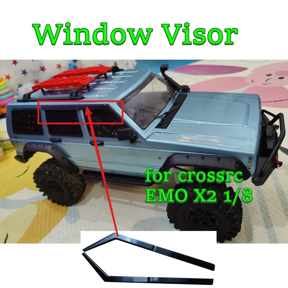RC scale Window Visor for crossrc EMO X2 1/8 custom size rain visor offroad crawler simulate upgrade replacement spare accessory