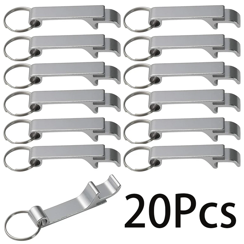 

20Pcs Bottle Opener Keychain Beer Opener Keychain Aluminum Bottle Opener Keychains
